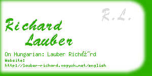 richard lauber business card